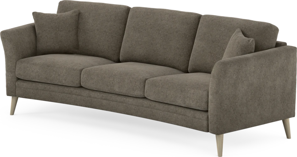 Eden - 3-sits soffa svängd - Brun