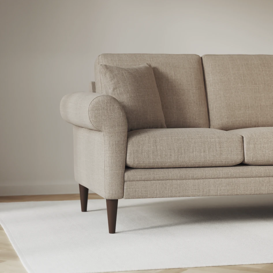 Eden - 3-sits soffa svängd - Beige