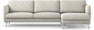 Madison Lux - 3-sits soffa med schäslong höger - Vit