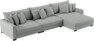 Rossi - 4-sits soffa med schäslong XL höger - Grå