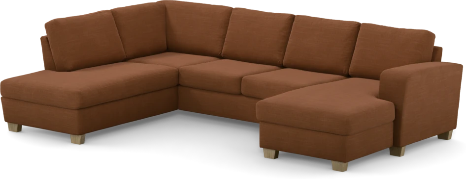 Friday - 3-sits soffa med divan vänster och schäslong höger - Orange