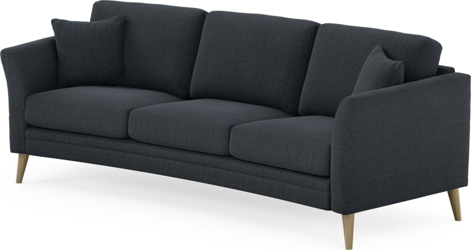 Eden - 3-sits soffa svängd - Blå
