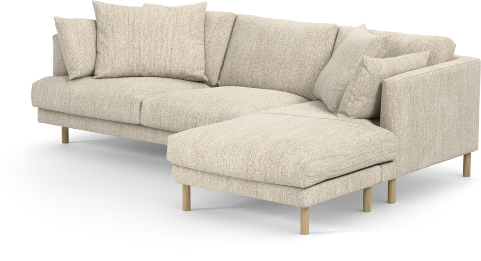 Harper - 4-sits med schäslong höger  - Beige