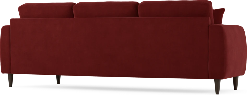 Eden - 3-sits soffa svängd - Röd