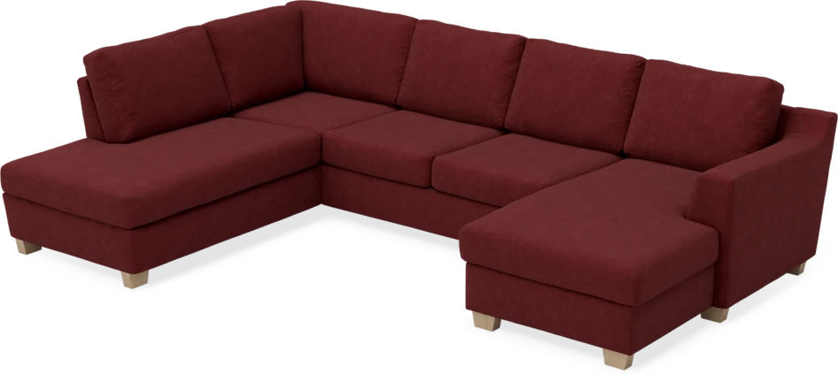 Friday - 3-sits soffa med divan vänster och schäslong höger - Rosa