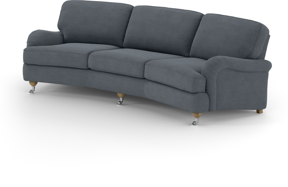 Oxford - 3-sits soffa svängd - Blå