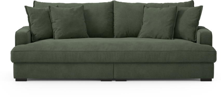 Rossi - 3-sits soffa, hel dyna - Grön