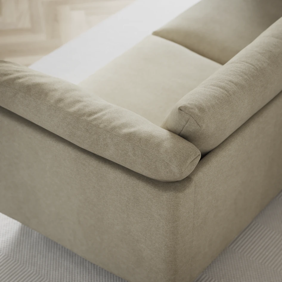 Cherrie - 2,5-sits soffa, fast klädsel - Beige