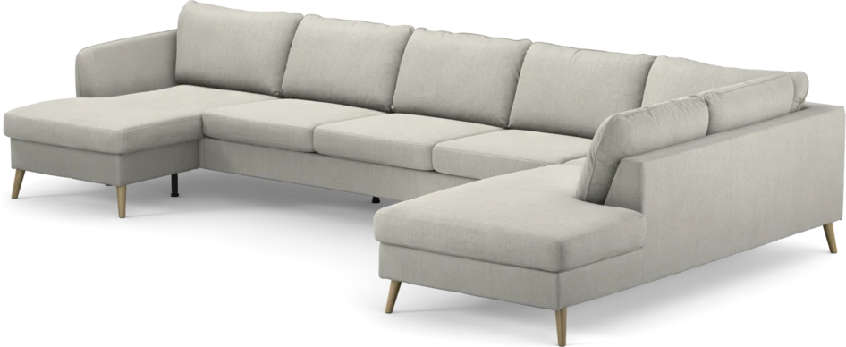 County - 4-sits soffa med schäslong vänster och divan höger - Grå