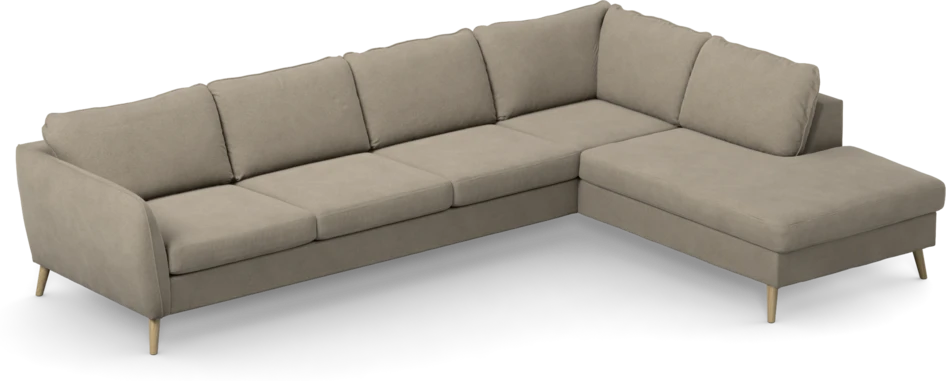 County - 3-sits soffa med divan höger - Beige