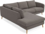 Madison - 2-sits soffa med divan vänster - Brun