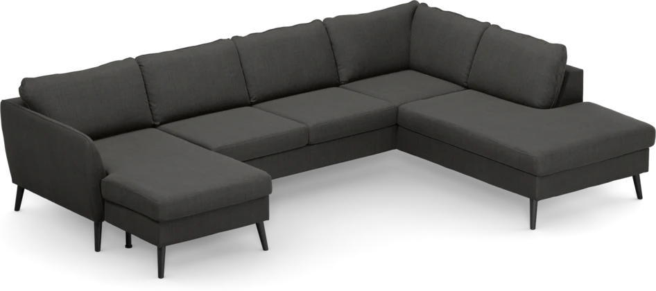 County - 3-sits soffa med schäslong vänster och divan höger - Grå