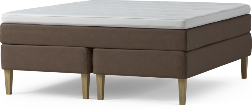 Delux Sense - Kontinentalsäng, dubbelsäng med bäddmadrass och sängben