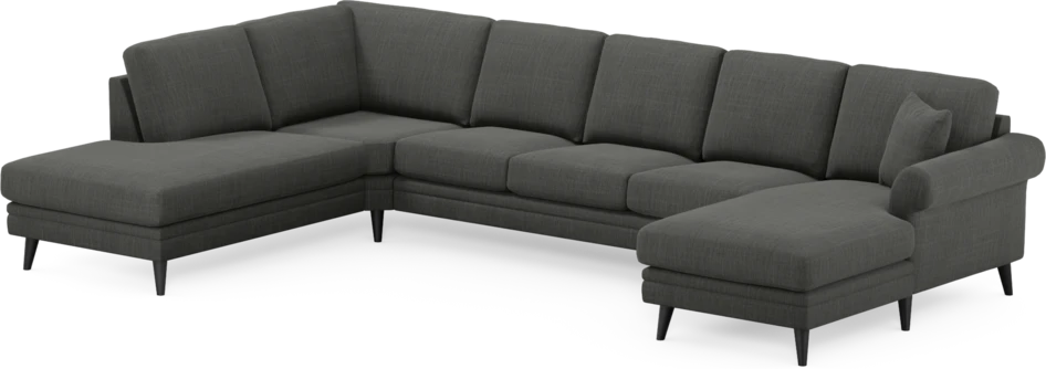 Eden - 3-sits soffa med divan vänster och schäslong höger - Grå
