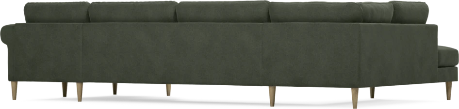Bridge - 3-sits soffa med divan vänster och schäslong höger - Grön