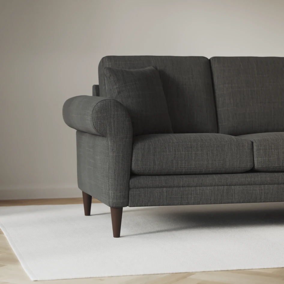 Eden - 3-sits soffa svängd - Grå