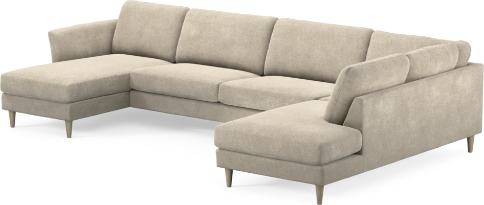 Bridge - 3-sits soffa med schäslong vänster och divan höger - Beige