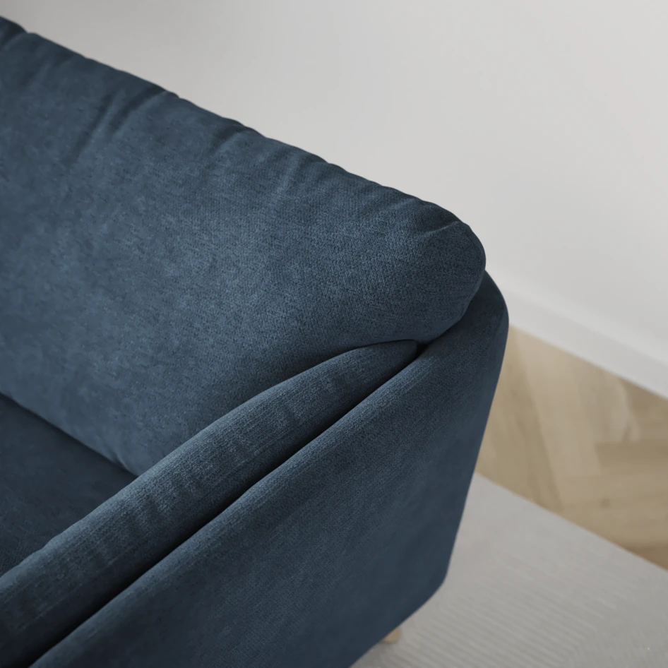 Madison - 2-sits soffa med divan vänster och schäslong höger - Blå