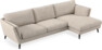 Madison Lux - 3-sits soffa med schäslong höger - Vit