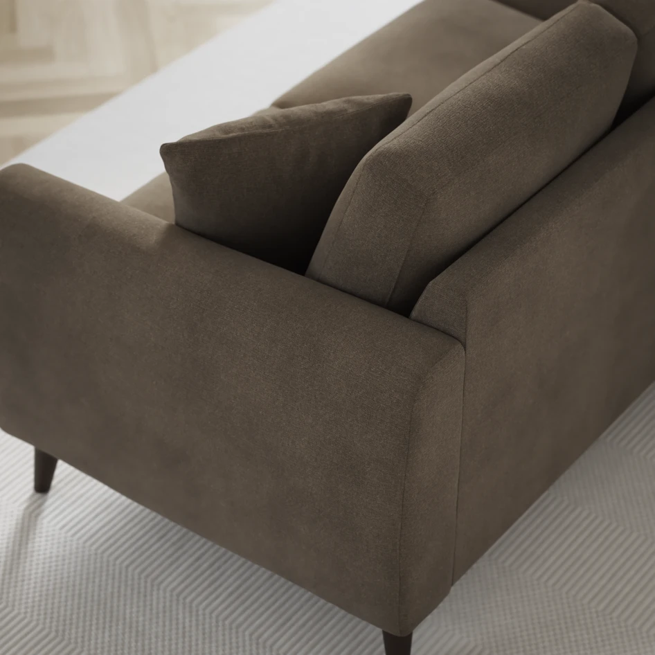 Eden - 3-sits soffa svängd - Beige