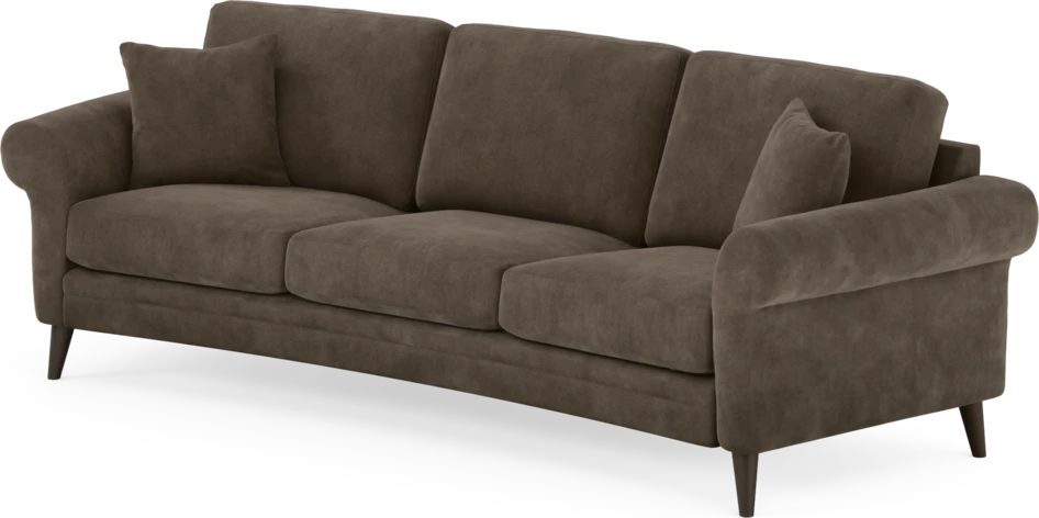 Eden - 3-sits soffa svängd - Brun