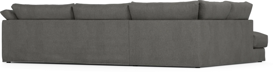 Cherrie - 3-sits soffa med divan vänster, med kappa - Grå