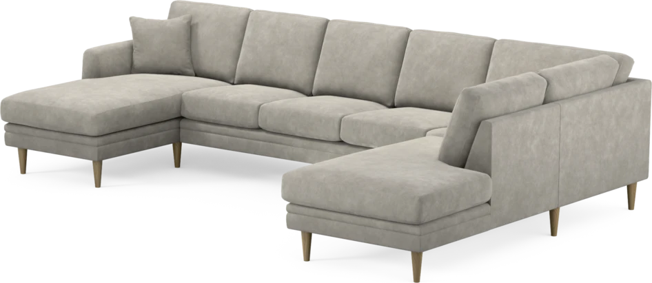 Eden - 3-sits soffa med schäslong vänster och divan höger - Grå