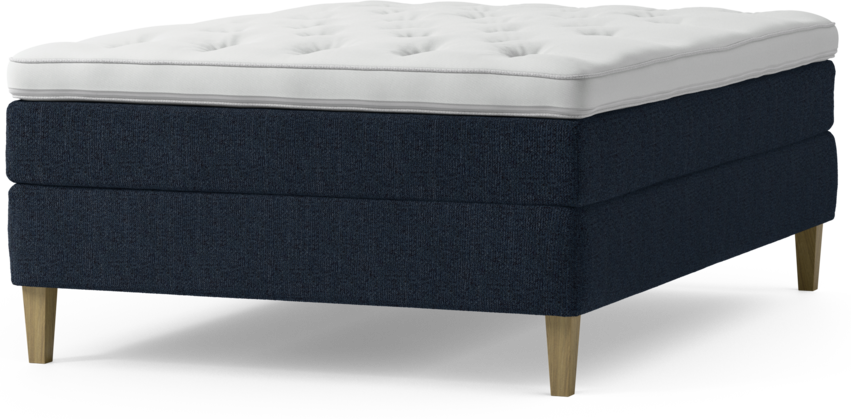Delux Sense - Kontinentalsäng, enkelsäng 140 cm med bäddmadrass och sängben