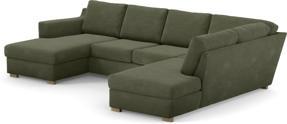 Friday - 3-sits soffa med schäslong vänster och divan höger - Grön