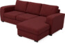 Friday - 3-sits soffa med schäslong höger - Rosa