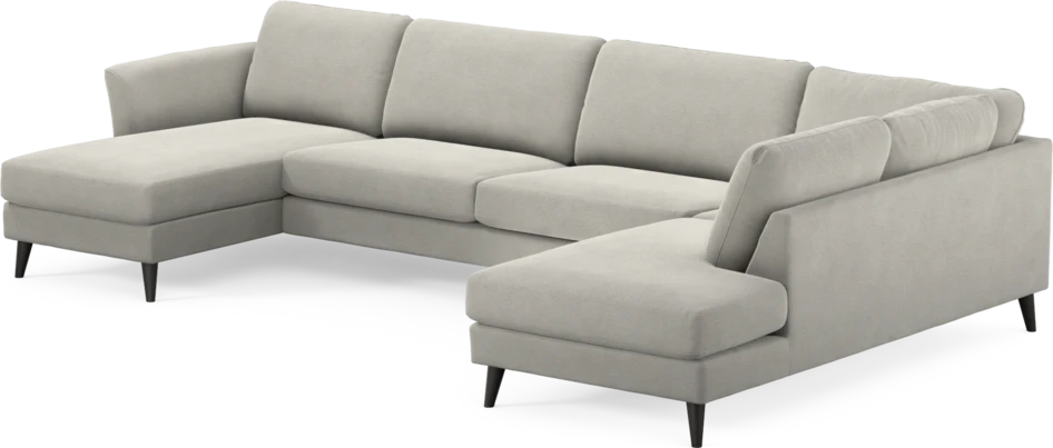 Bridge - 3-sits soffa med schäslong vänster och divan höger - Grå