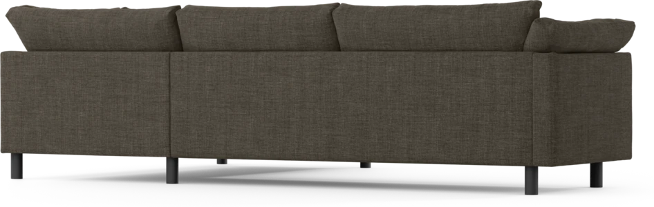 Cherrie - 3-sits soffa med divan höger, fast klädsel - Brun