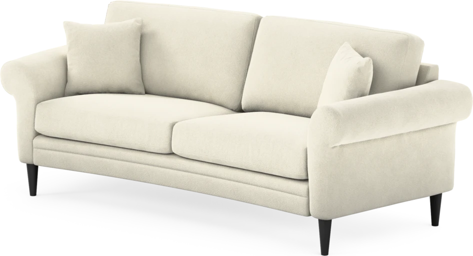 Eden - 2,5-sits soffa svängd - Vit