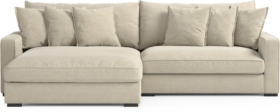Rossi - 2-sits soffa med schäslong XL vänster - Beige