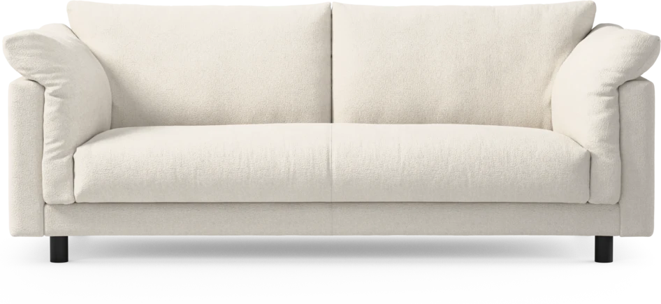 Cherrie - 2,5-sits soffa, hel dyna, fast klädsel - Vit