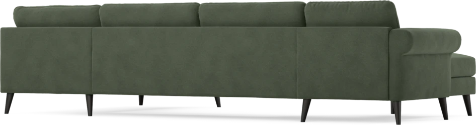 Bridge - 3-sits soffa med schäslong vänster och divan höger - Grön