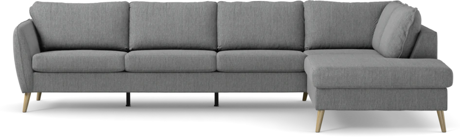 County - 3-sits soffa med divan höger - Grå