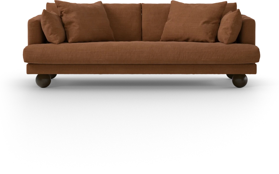 Harper - 3-sits soffa, hel dyna - Orange