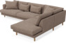 Harper - 3-sits soffa med divan höger - Brun