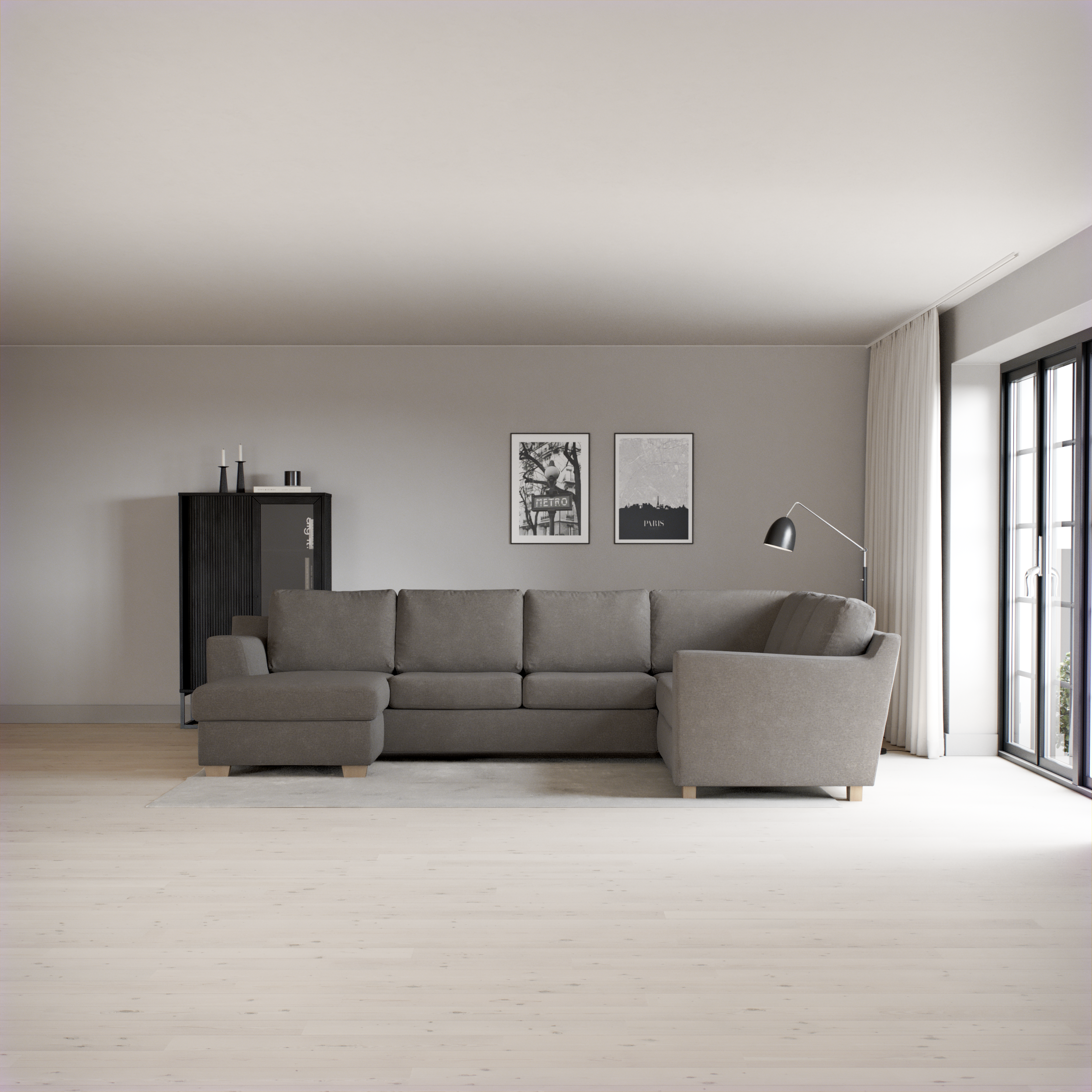 Friday, Hörnsoffa, 3+2-sits med schäslong vänster