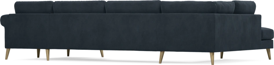 Bridge - 3-sits soffa med divan vänster och schäslong höger - Blå