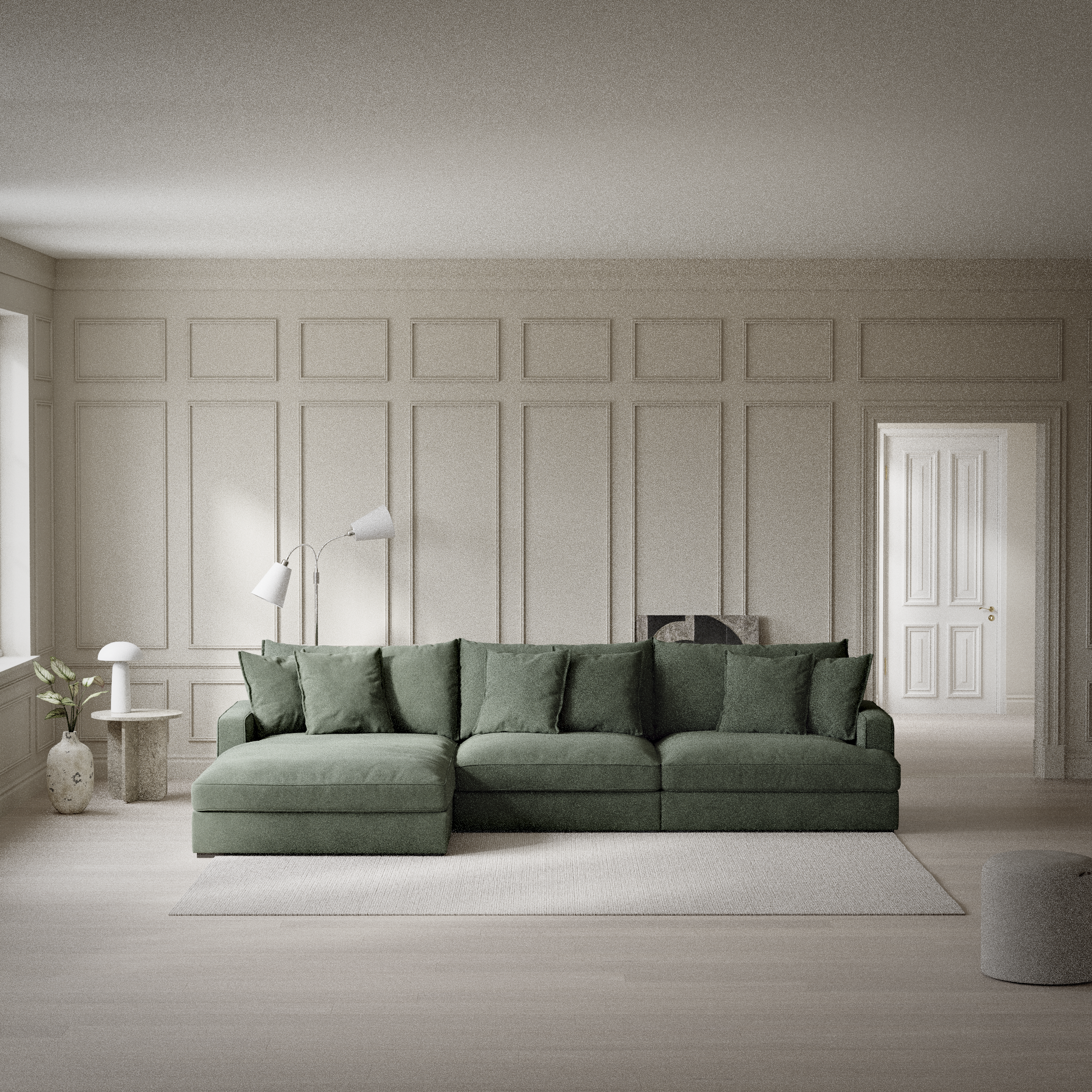 Rossi, 3-sits soffa med schäslong vänster