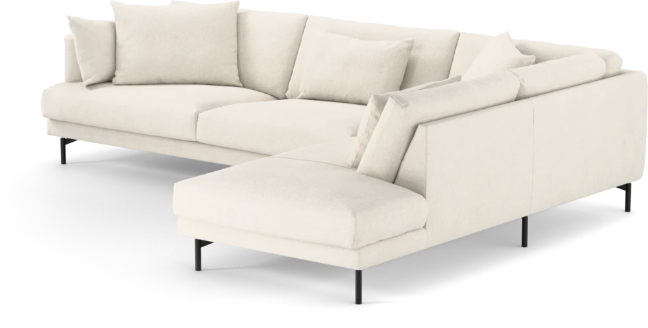Harper - 3-sits soffa med divan höger - Vit