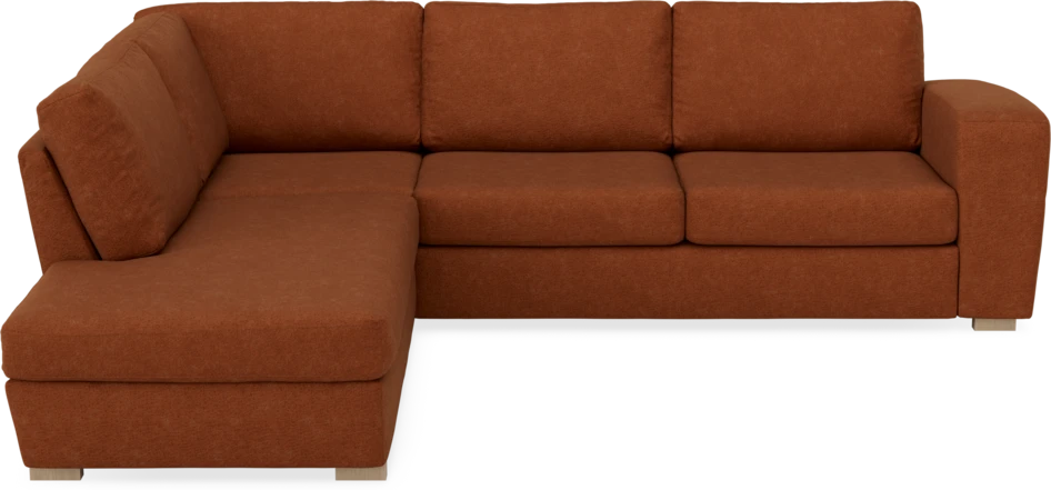 Friday - 2,5-sits soffa med divan vänster - Orange