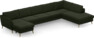 County - 4-sits soffa med schäslong vänster och divan höger - Grön