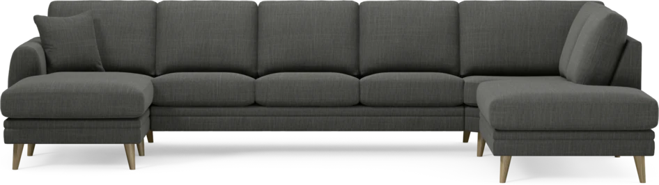 Eden - 3-sits soffa med schäslong vänster och divan höger - Grå