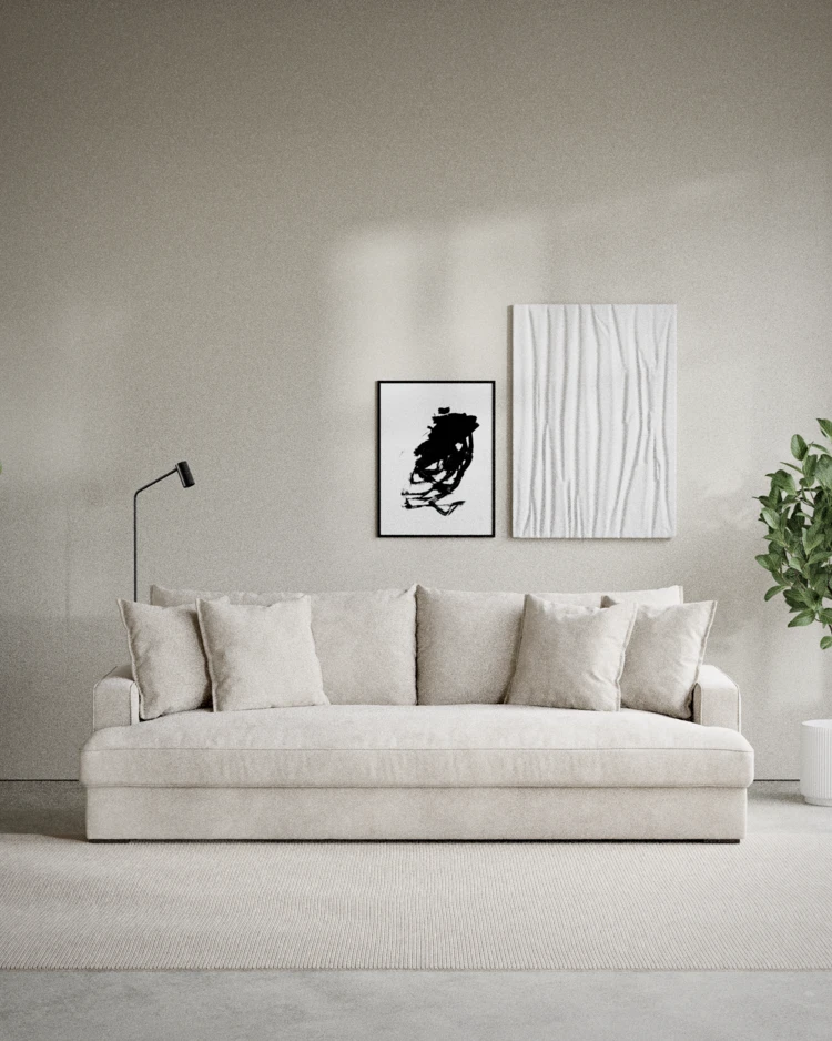 Mila - 4-sits soffa, hel dyna - inspiration