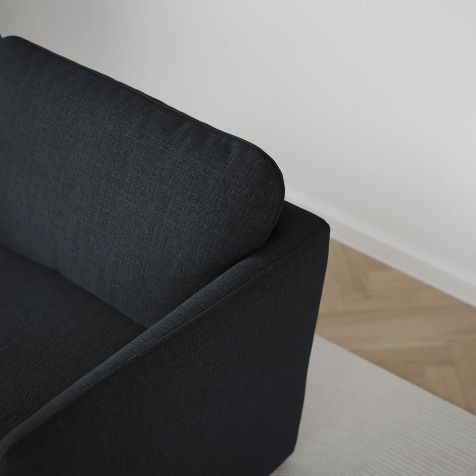 Öland - Bäddsoffa med schäslong vänster och divan höger - Blå