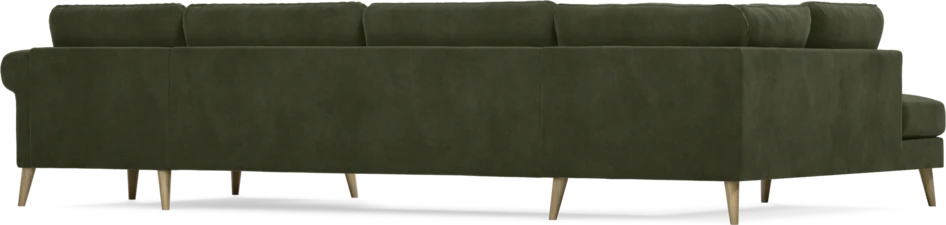 Bridge - 3-sits soffa med divan vänster och schäslong höger - Grön
