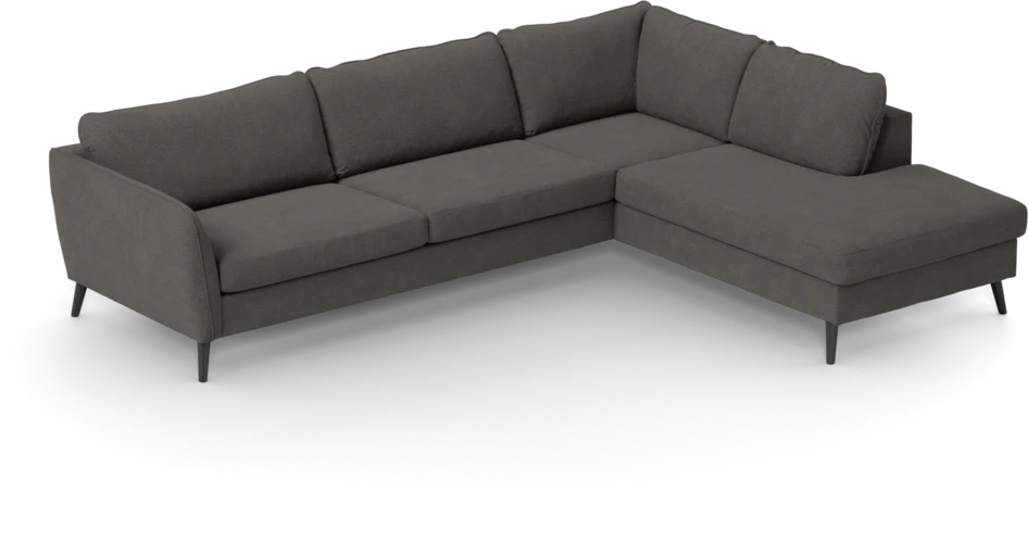 County - 2,5-sits soffa med divan höger - Brun